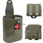 Taktyczna torba zrzutowa typu mesh / siateczka – JB-02 zielona, składana, system Molle