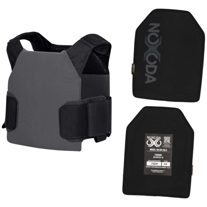 Kamizelka kuloodporna cywilna – zestaw: 2 płyty balistyczne + plate carrier SAPI M