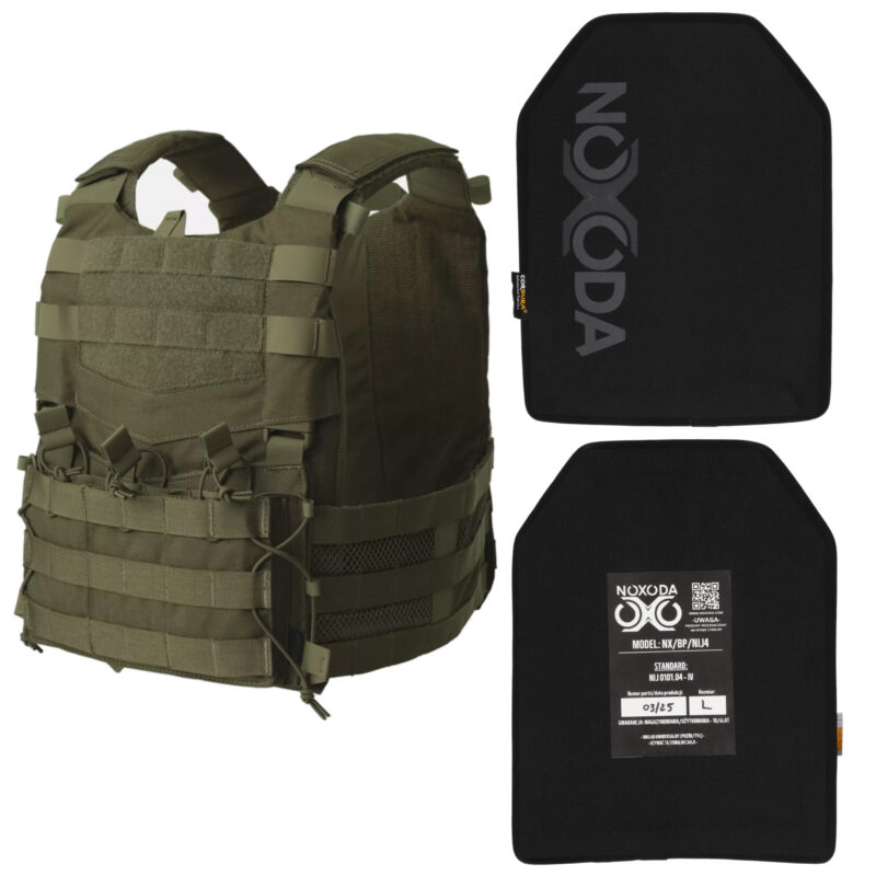 Zielona cywilna kamizelka kuloodporna Helikon-Tex Guardian Military NIJ IV